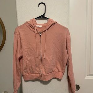 GARAGE pink cropped hoodie